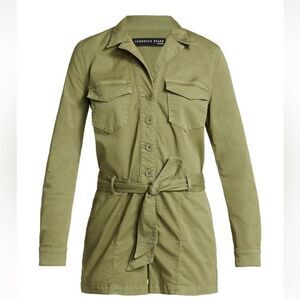 Veronica Beard
Winifred Tie-Waist Cotton Twill Romper